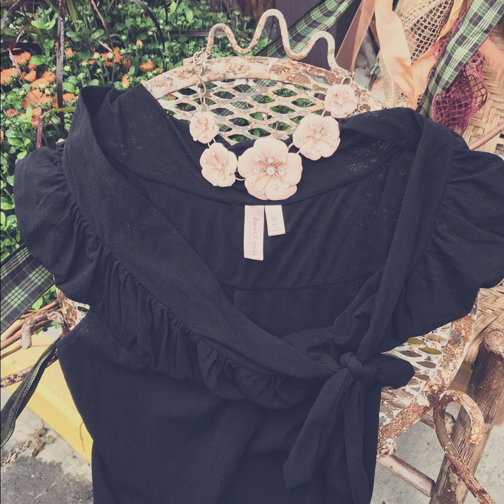 🥀Sweet Pea Black Vintage Vibe Dress🥀